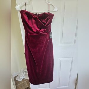 Express Red Sheath Dress Cowl Neck Sleeveless